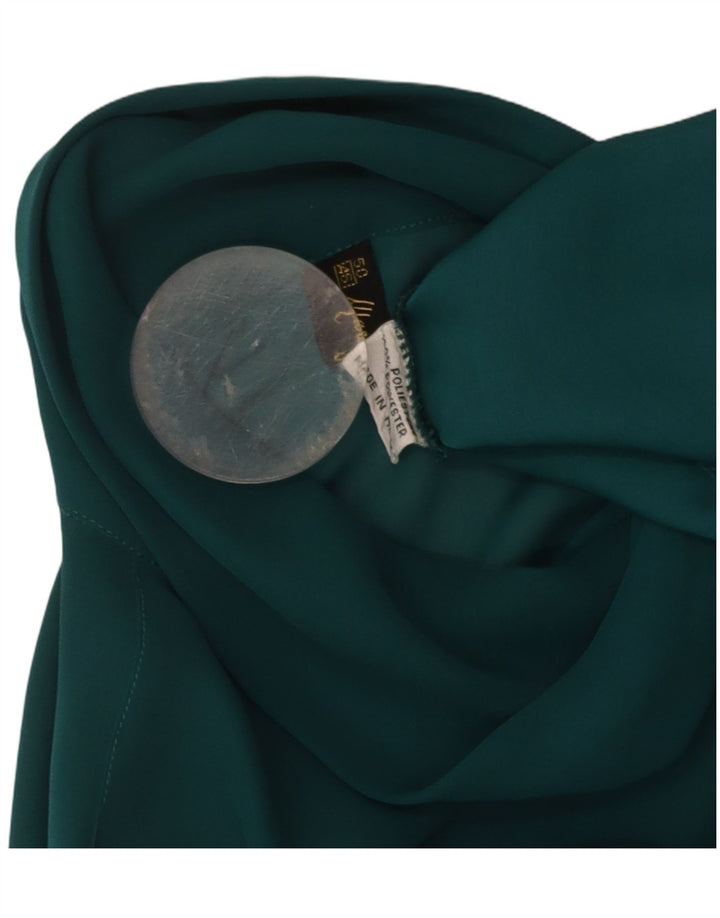 VINTAGE Womens Blouse Top IT 50 XL Green Polyester