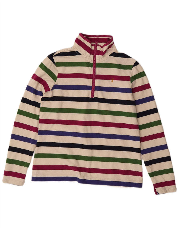 JOULES Dame Sweatshirt Jumper UK 12 Medium Flerfarvet Stribet