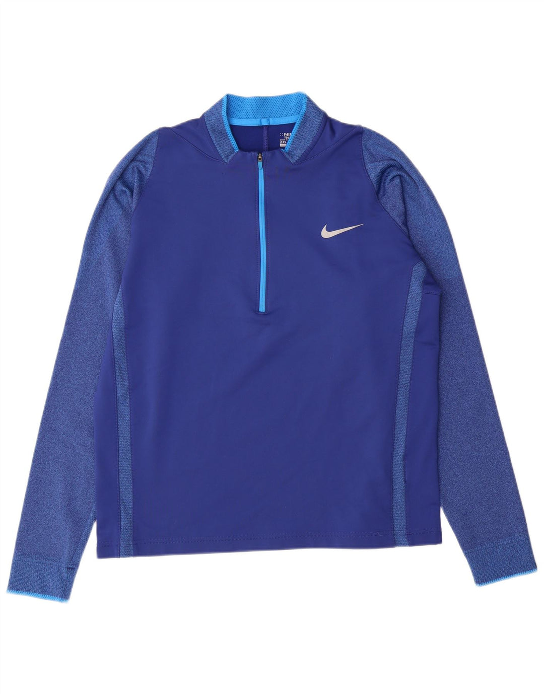 NIKE Herre Dri Fit Pullover med lynlås-hals Træningsdragt Top Medium Blå