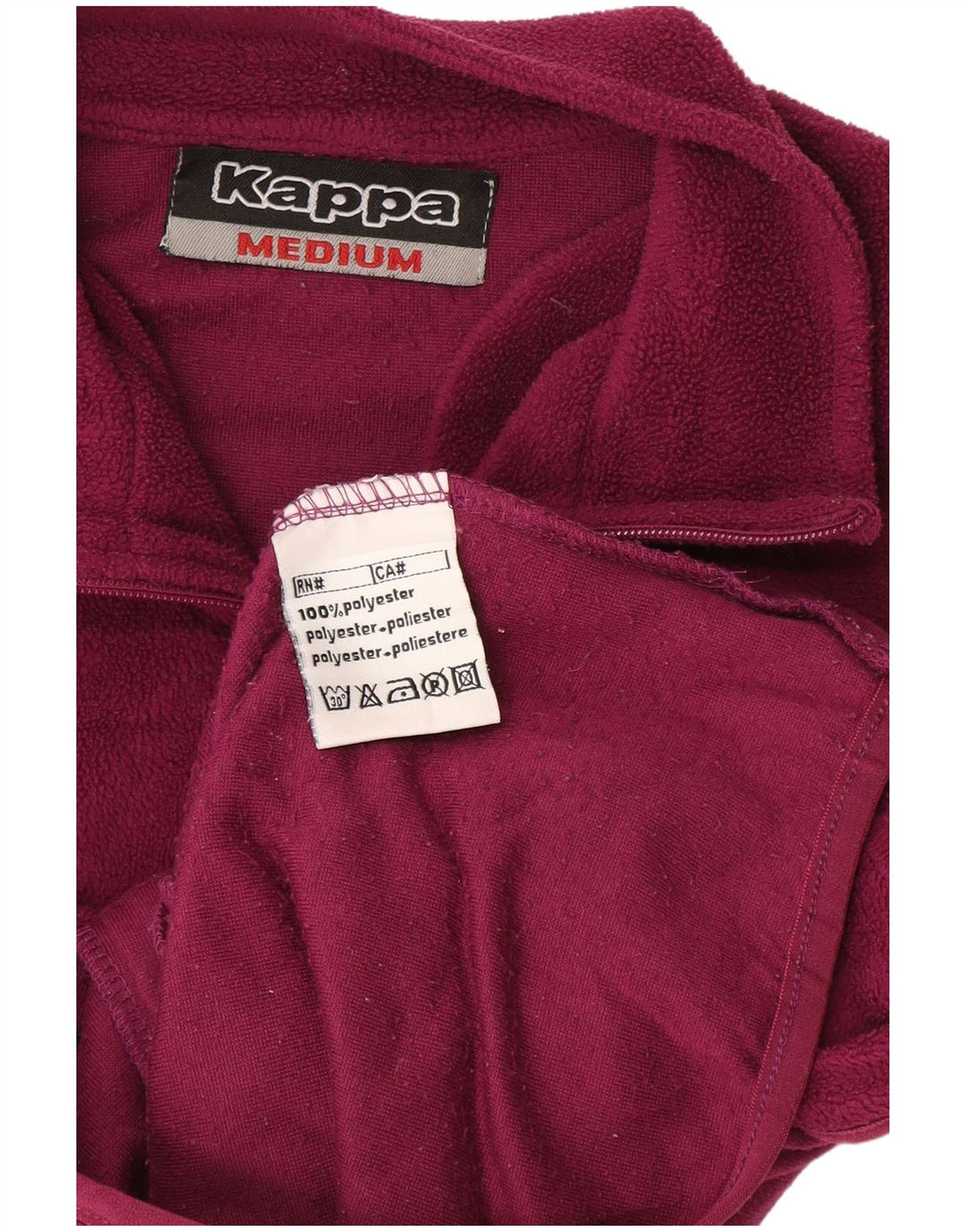 Kappa Fleece Jumper med lynlås til kvinder UK 14 Medium Lilla Polyester