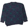 VINTAGE Mens Crew Neck Jumper Sweater Large Navy Blue Argyle/Diamond Vintage Vintage and Second-Hand Vintage from Messina Hembry 