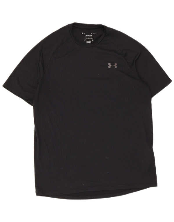 Under Armour Herre Heat Gear T-Shirt Top Medium Sort Polyester