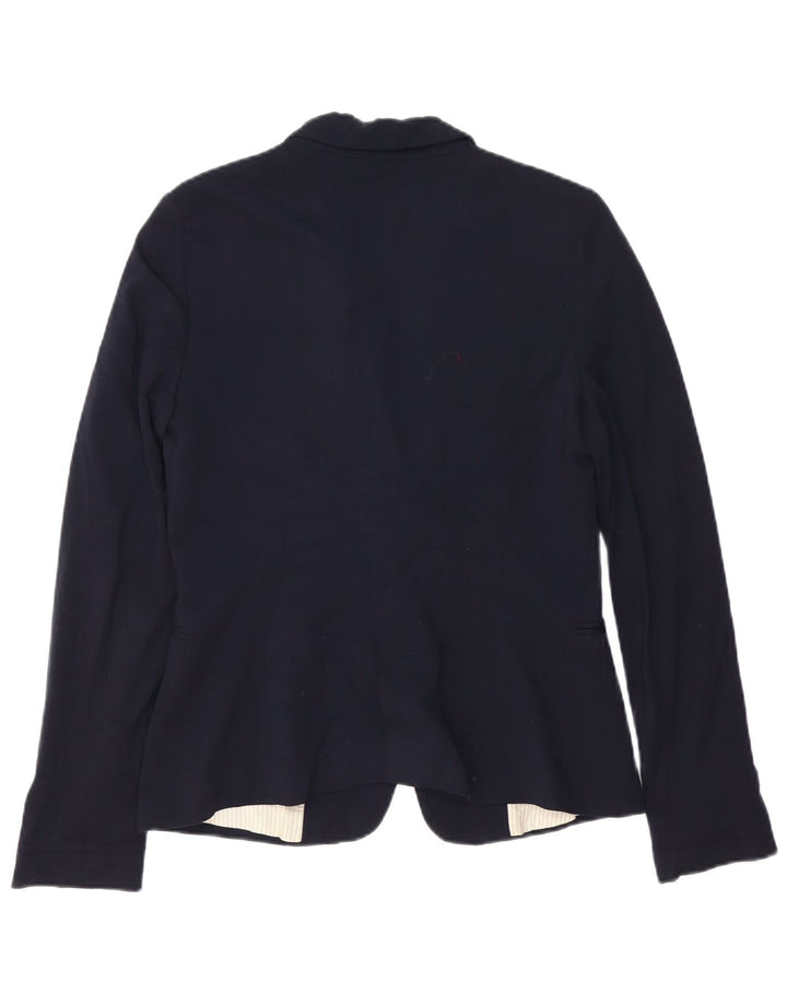 Zara Dame 1 Knap Blazer Jacket UK 14 Large Navy Blue