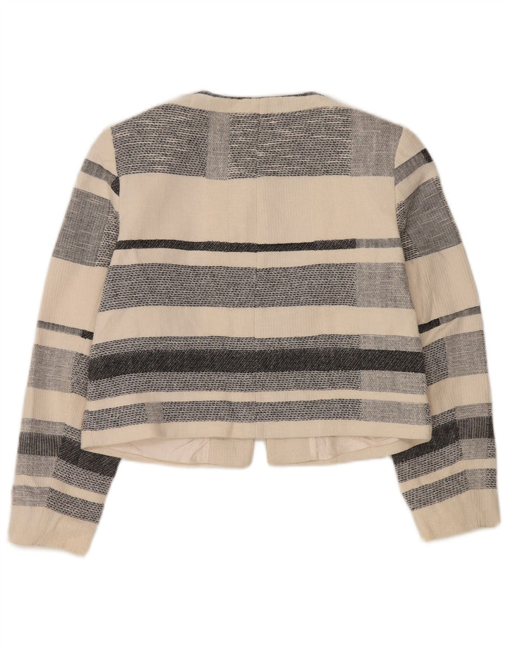 Zara Bolerojakke til kvinder UK 10 Small Off White Stribet