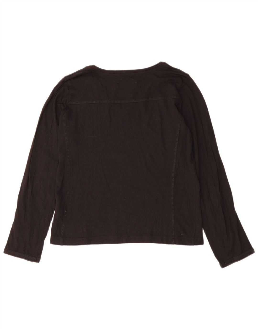 CHAMPION Womens Easy Fit Top Langærmet UK 10 Small Black Bomuld