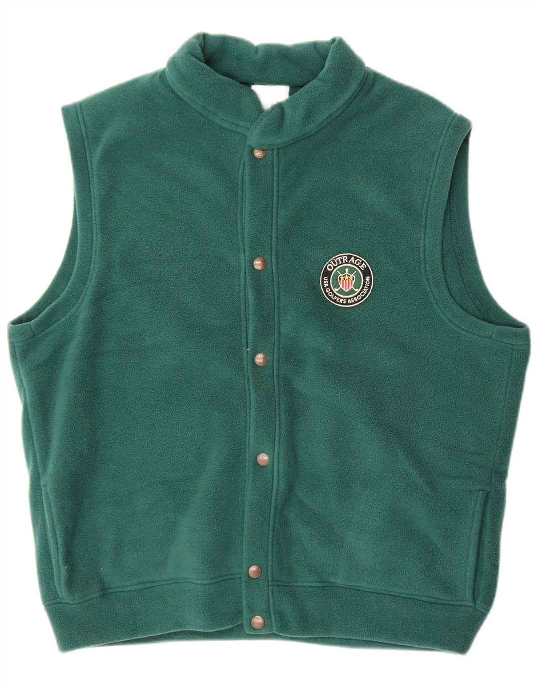 Outrage Herre Fleece Gilet UK 40 Large Green Polyester