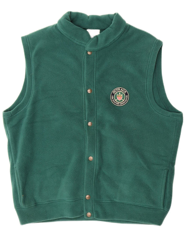 Outrage Herre Fleece Gilet UK 40 Large Green Polyester