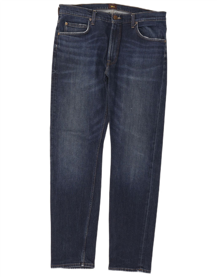 Lee Herre Rider Slim Jeans W34 L34 Blå Bomuld