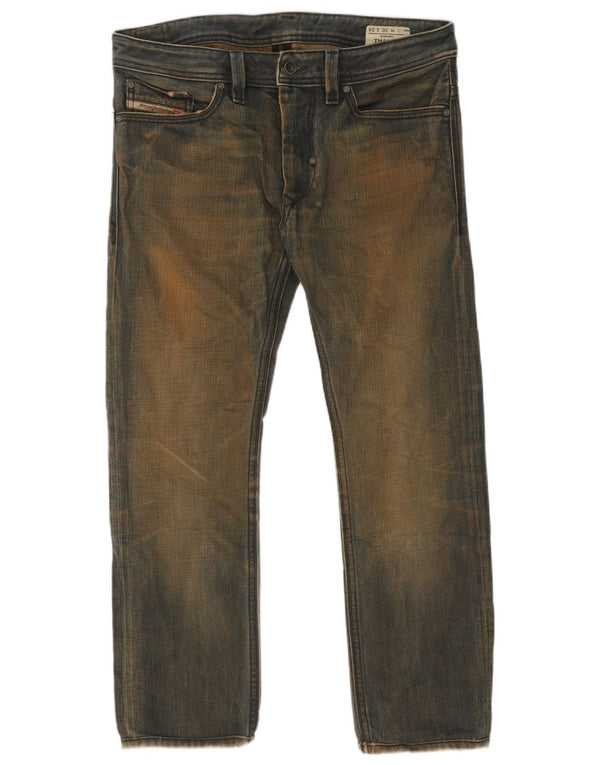 Diesel Herre Thanaz Straight Jeans W30 L27 Blå Bomuld