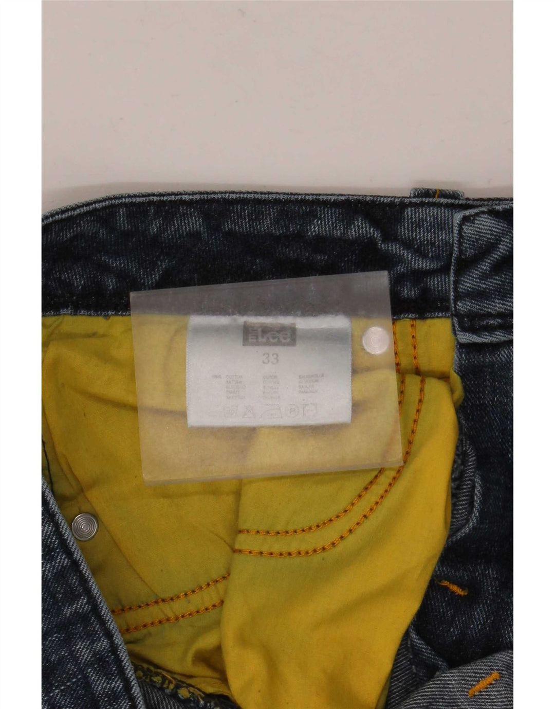 Lee Herre Denim Shorts W33 Medium Blue Bomuld