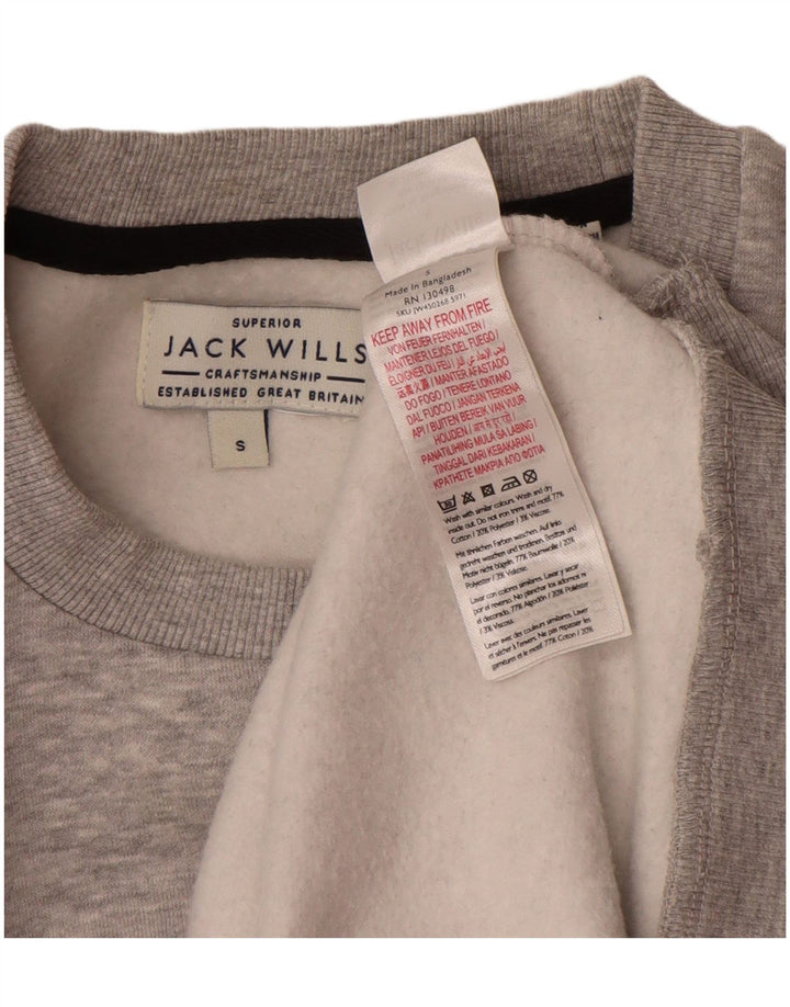 JACK WILLS Herre Grafisk Sweatshirt Jumper Lille Grå Bomuld