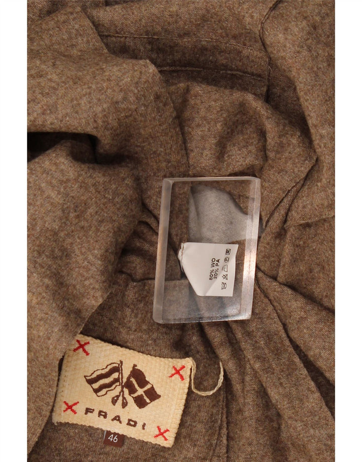 Fradi Herre 2-knaps blazerjakke IT 46 Small Beige Flecked Uld