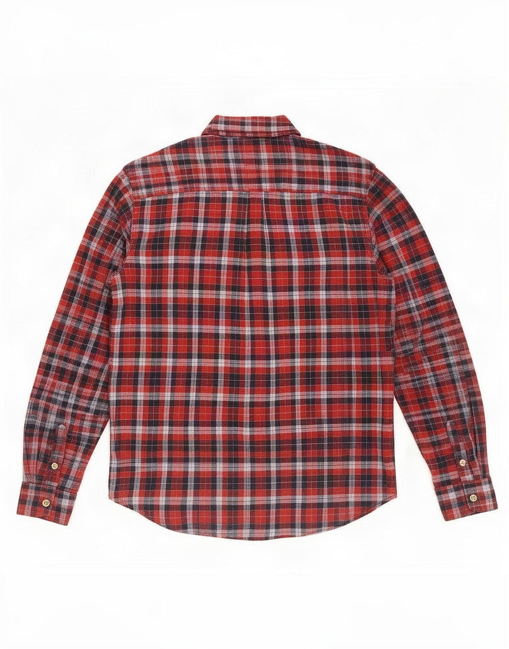 White Stuff Herre Classic Fit Flanelskjorte Medium Rød Ternet Bomuld