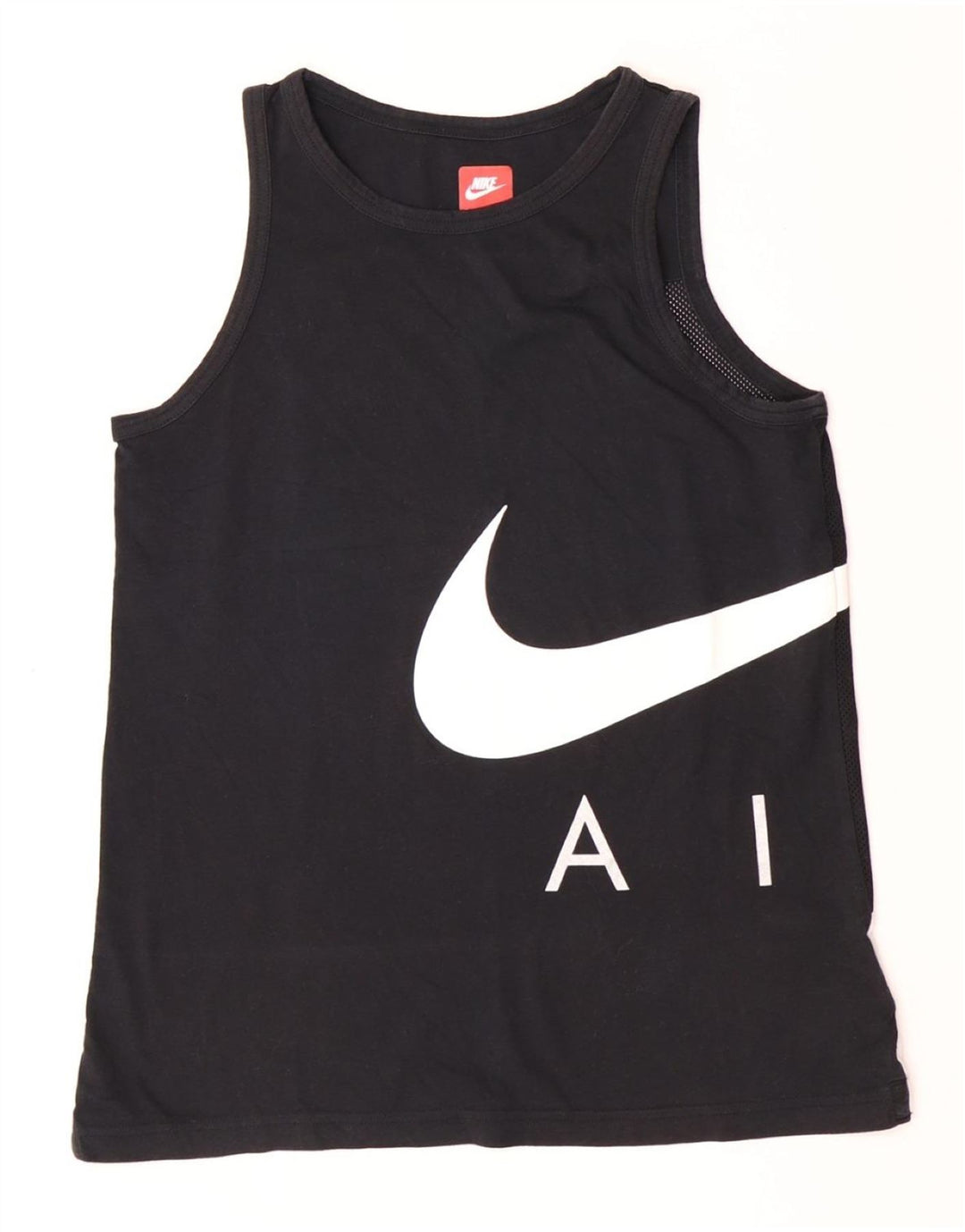 NIKE Drenge Grafisk Vest Top 13-14 år XL Sort Colourblock Bomuld