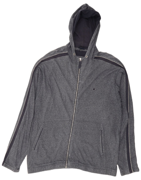 Champion Herre hættetrøje med lynlås 2XL marineblå flækket bomuld