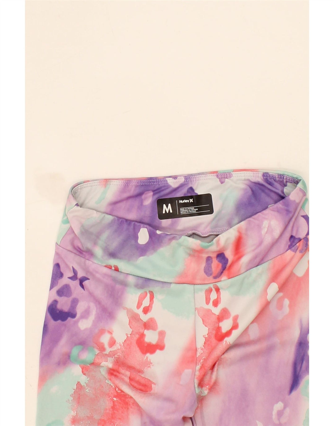 HURLEY Womens Leggings UK 12 Medium  Multicoloured Tie Dye Vintage Hurley and Second-Hand Hurley from Messina Hembry 