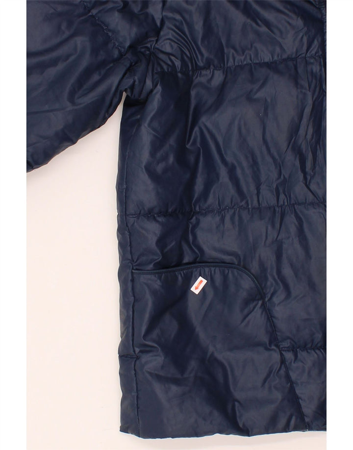 NIKE Womens Padded Jacket UK 10/12 Medium Navy Blue Polyester Vintage Nike and Second-Hand Nike from Messina Hembry 