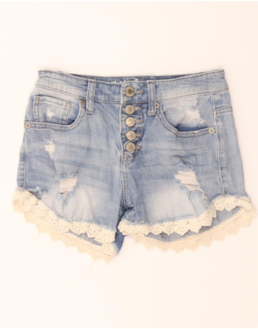 MOSSIMO Womens Distressed Denim Shorts US 0 XS W25  Blue Cotton Vintage Mossimo and Second-Hand Mossimo from Messina Hembry 