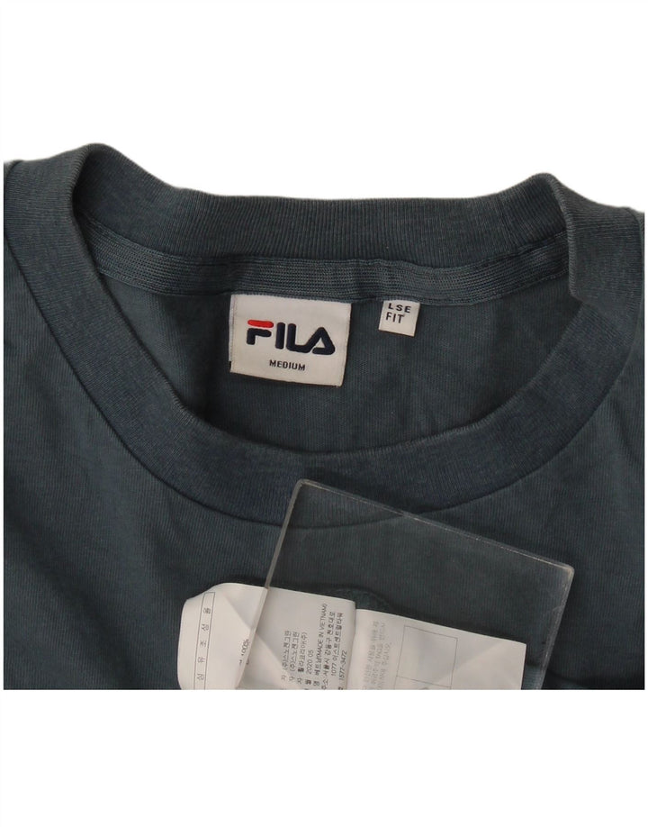 Fila Herre Loose Fit Grafisk T-Shirt Top Medium Blue