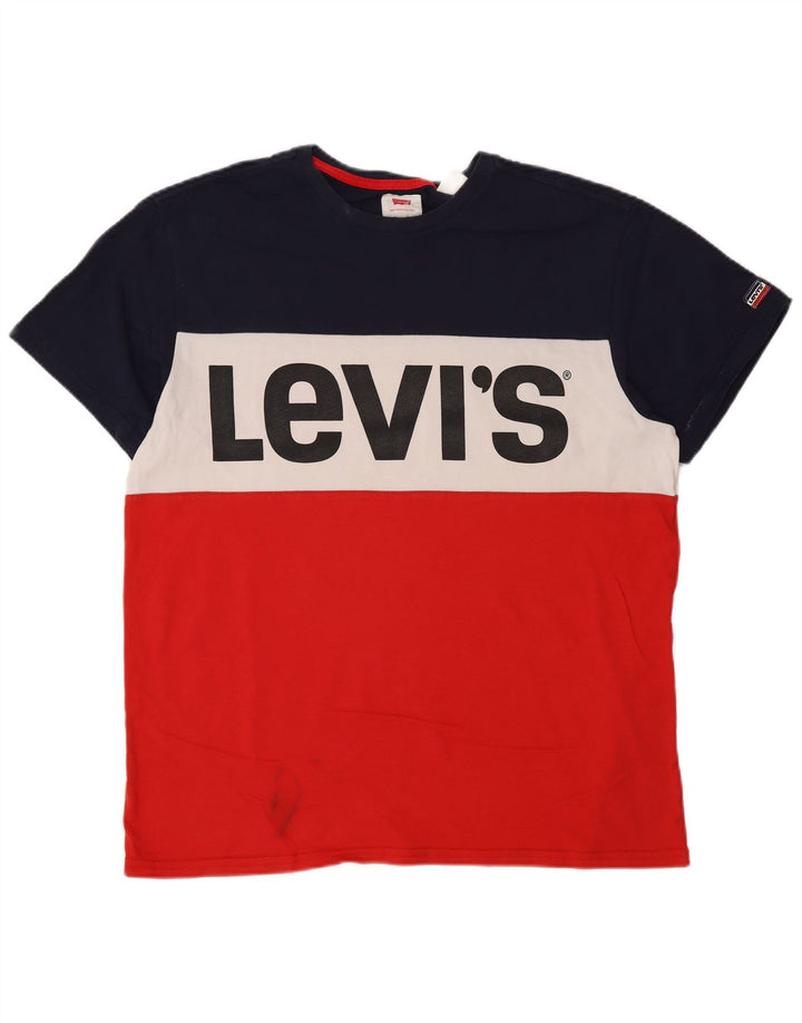 Levi's Herre grafisk T-shirt Top Medium Flerfarvet Colourblock