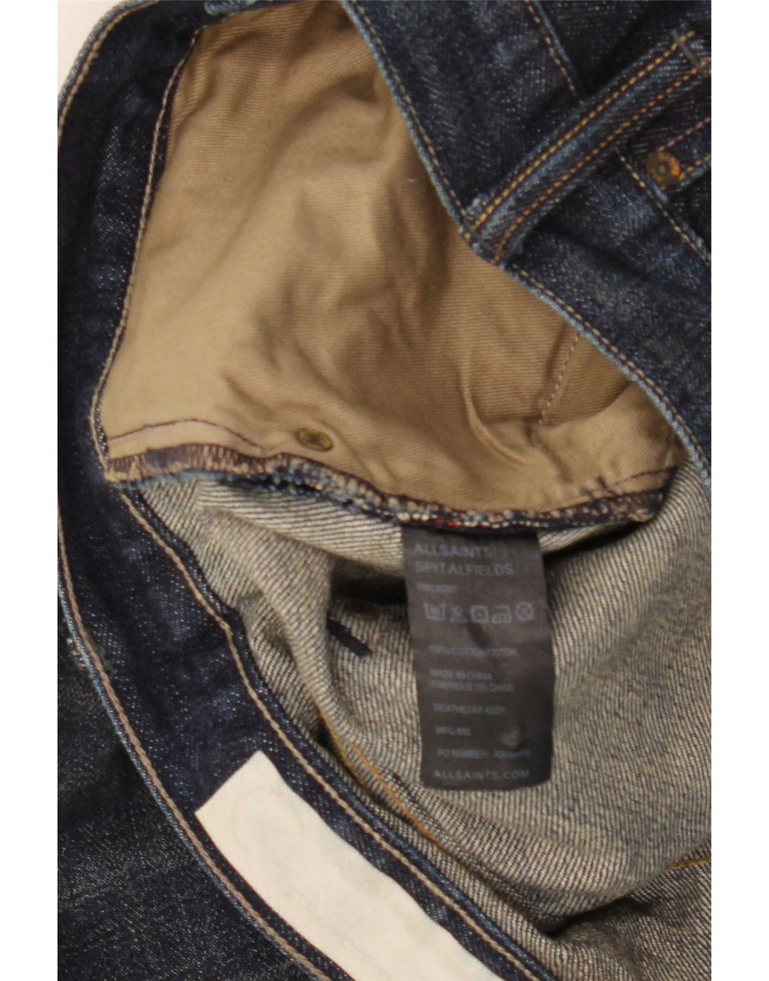 All Saints Herre Slim Jeans W32 L33 Marineblå Bomuld