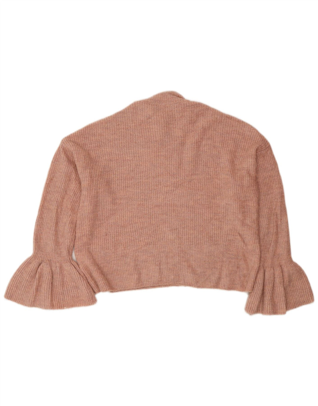 Marks & Spencer Dame Crop Turtle Neck Jumper Sweater UK 12 Medium Pink