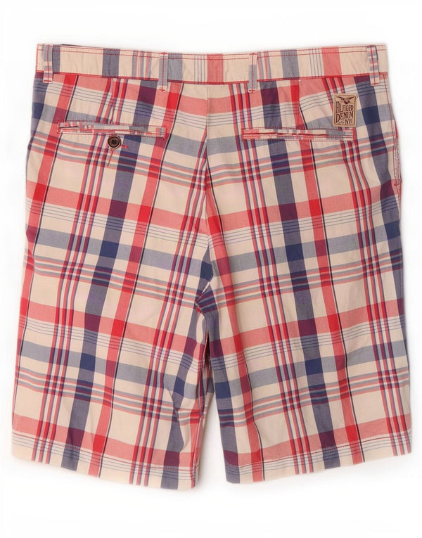 Tommy Hilfiger Herre Chino Shorts W34 Large Pink Ternet Bomuld