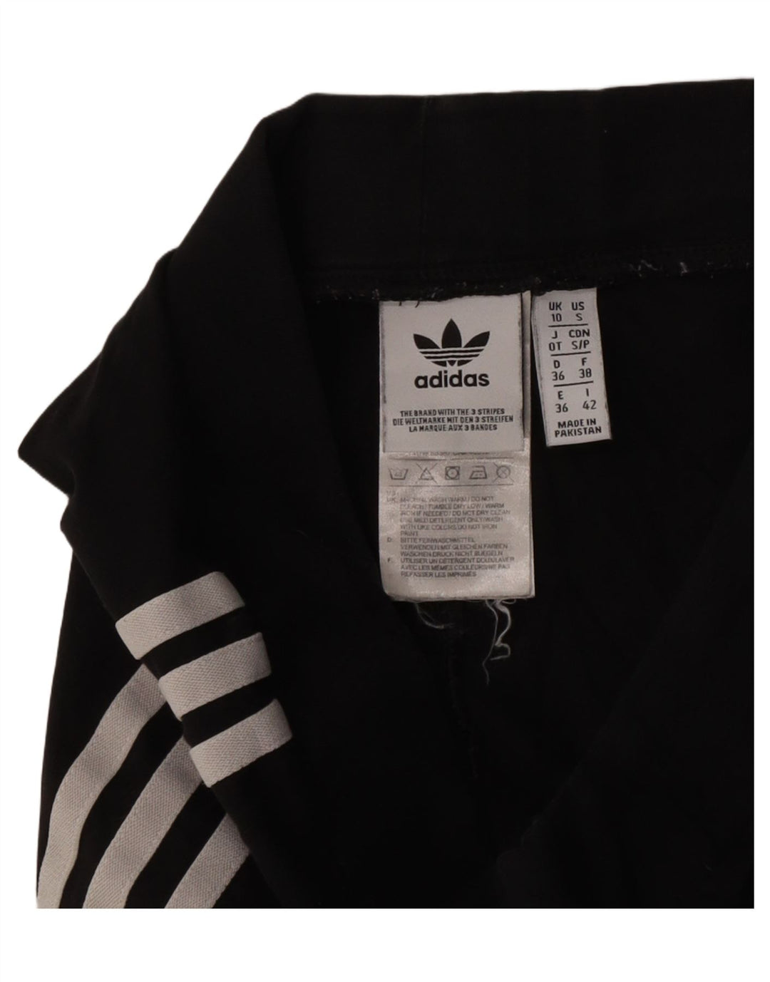 Adidas Dame Leggings UK 10 Small Black Bomuld