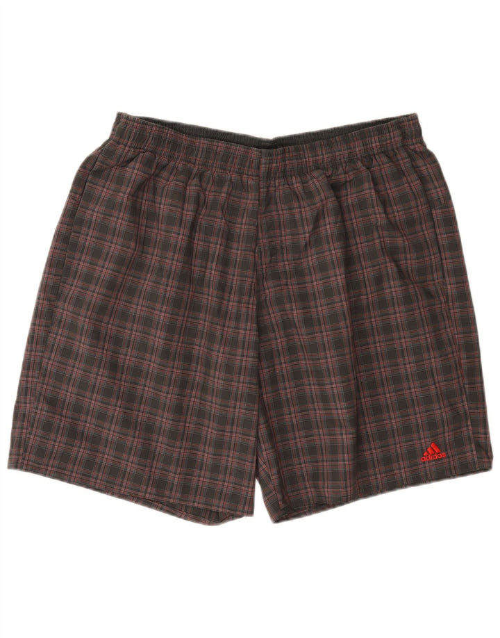 Adidas Sportsshorts til mænd XL Grå ternet polyester