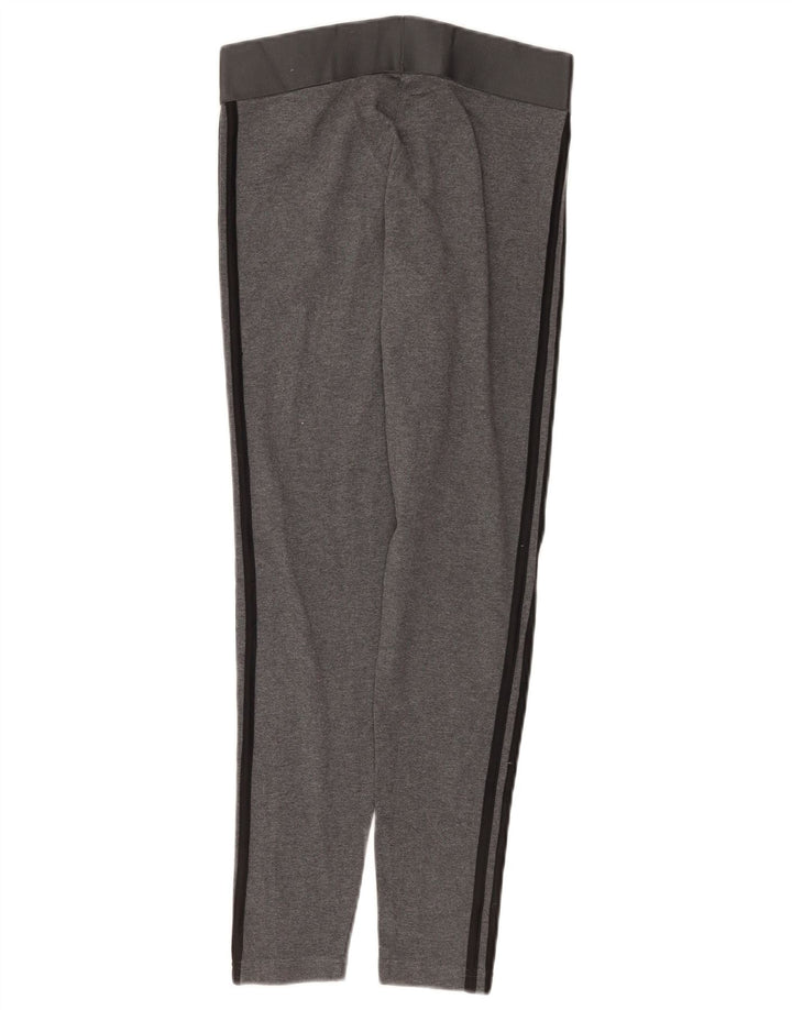 Adidas Dame Leggings UK 12/14 Medium Grey Bomuld
