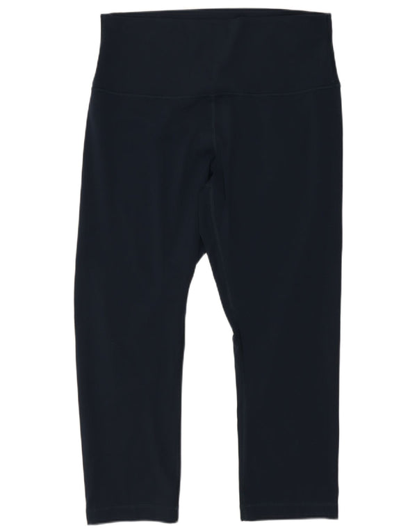 Lululemon Dame Capri Leggings US 10 Large Navy Blue Nylon