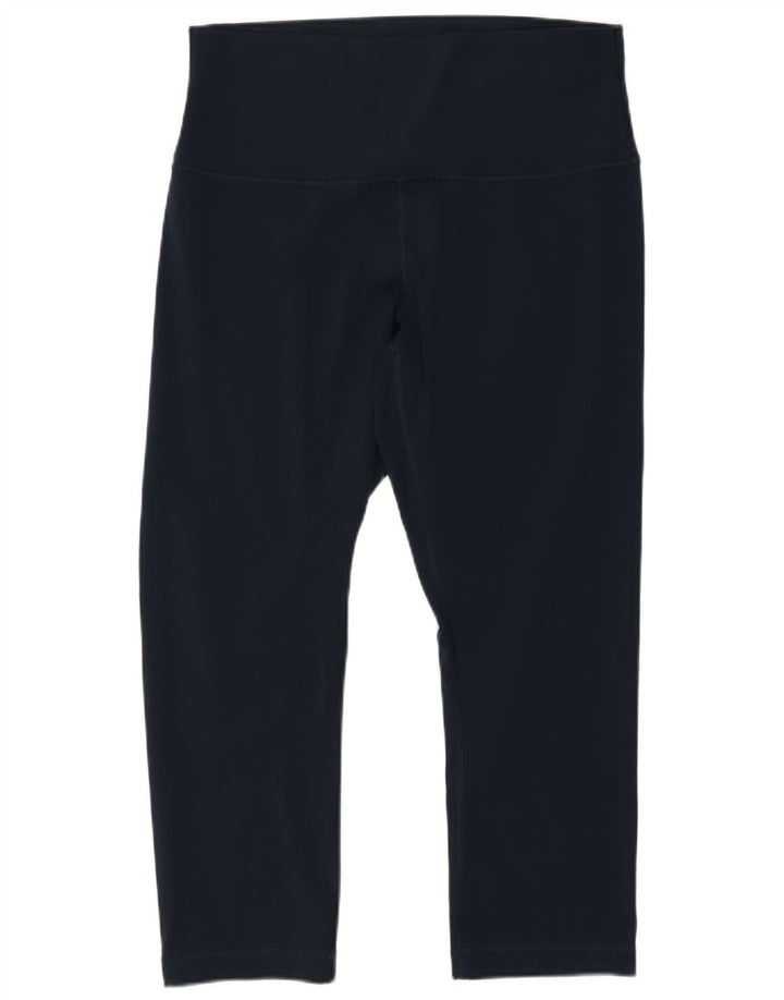 Lululemon Dame Capri Leggings US 10 Large Navy Blue Nylon