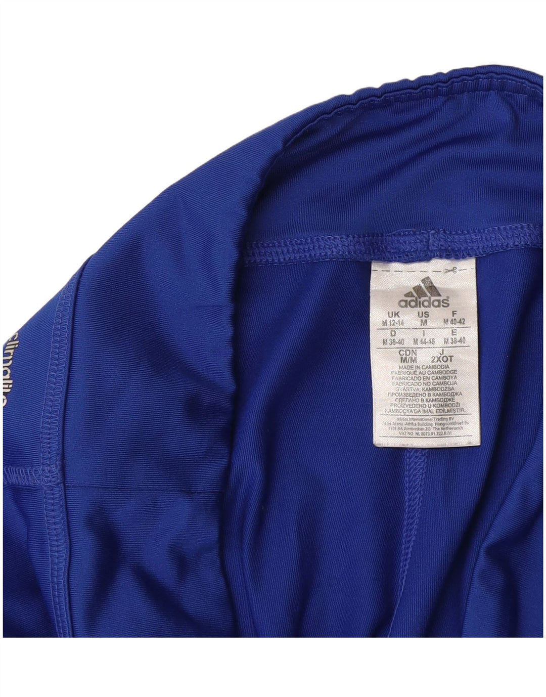 Adidas Dame Climalite Capri Leggings UK 12/14 Medium Blue Polyester