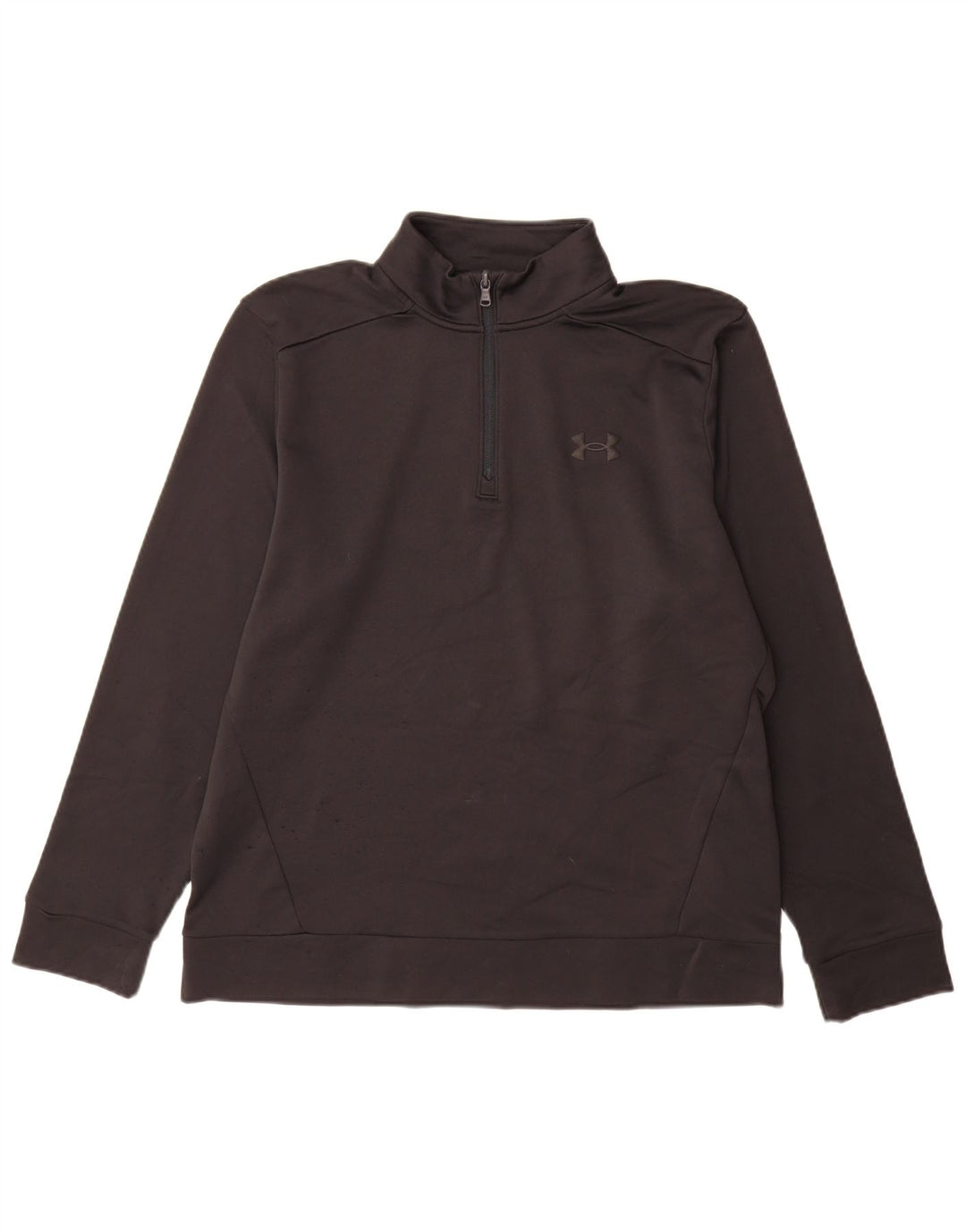 Under Armour Herre Zip Neck Sweatshirt Jumper Medium Sort Polyester