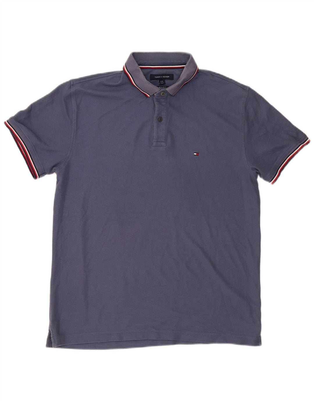 TOMMY HILFIGER Herre Regular Fit poloshirt Stor marineblå bomuld