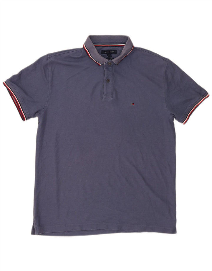TOMMY HILFIGER Herre Regular Fit poloshirt Stor marineblå bomuld