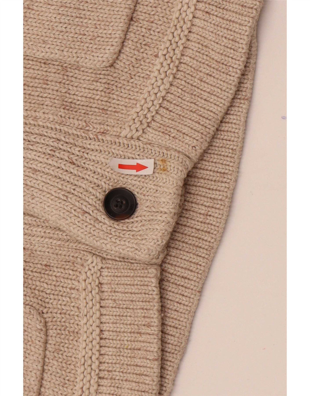 Lee Herre cardigan sweater Medium Beige Flecked Bomuld