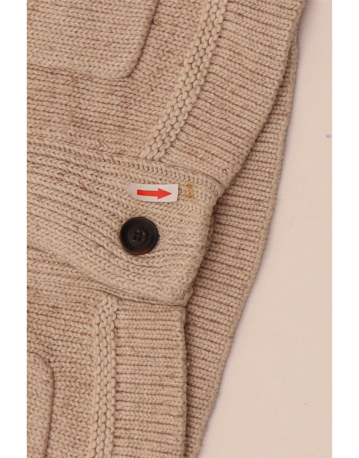 Lee Herre cardigan sweater Medium Beige Flecked Bomuld