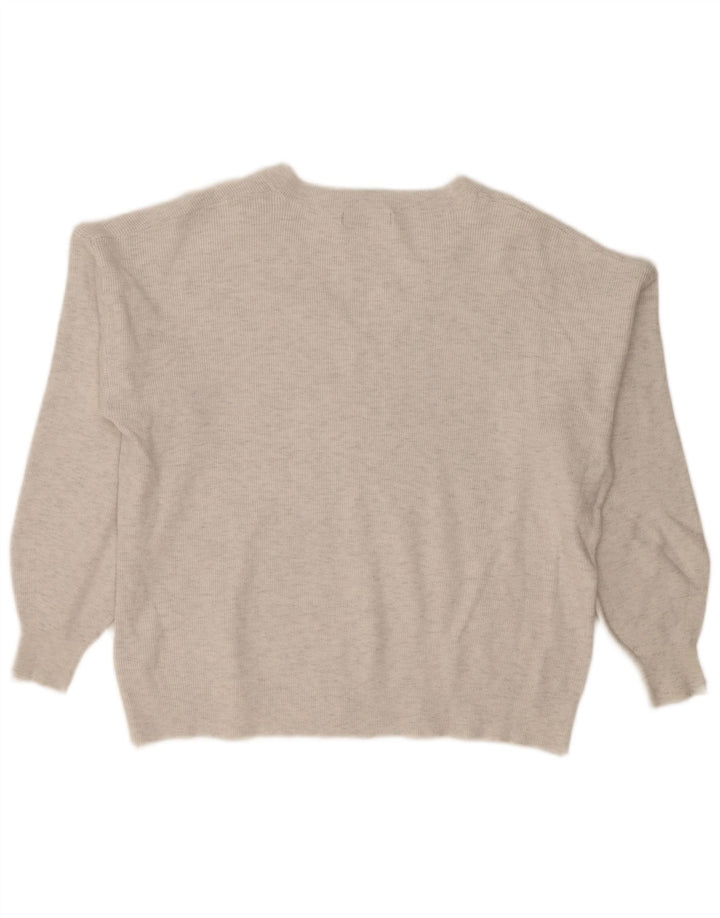 Marks & Spencer Dame Oversized V-hals sweater UK 18 XL Grå