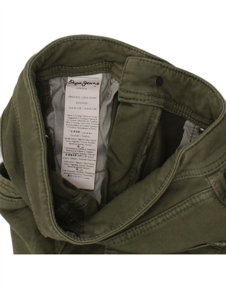 PEPE JEANS Boys Bermuda Shorts 7-8 Years W23  Khaki Cotton Vintage PEPE Jeans and Second-Hand PEPE Jeans from Messina Hembry 