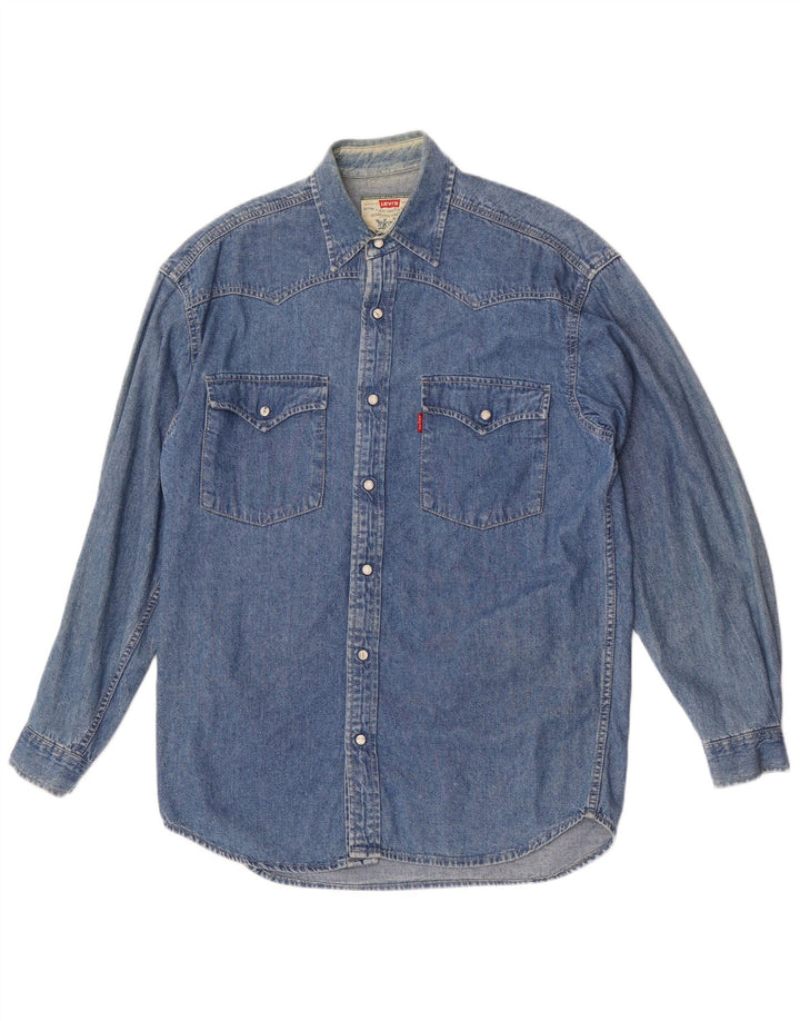 Levi's denimskjorte til mænd, lille blå