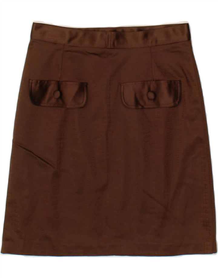 VINTAGE Womens A-Line Skirt W28 Medium Brown Vintage Vintage and Second-Hand Vintage from Messina Hembry 