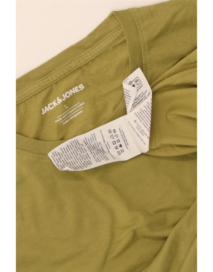 Jack & Jones Herre T-Shirt Top Stor Khaki Bomuld