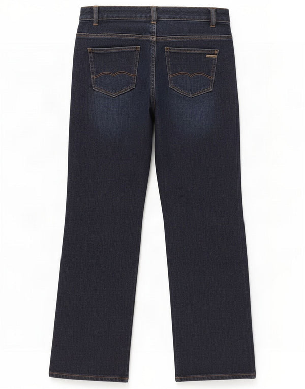Michael Kors Dame Bootcut Jeans US 8 Medium W30 L30 Navy Blue Cotton