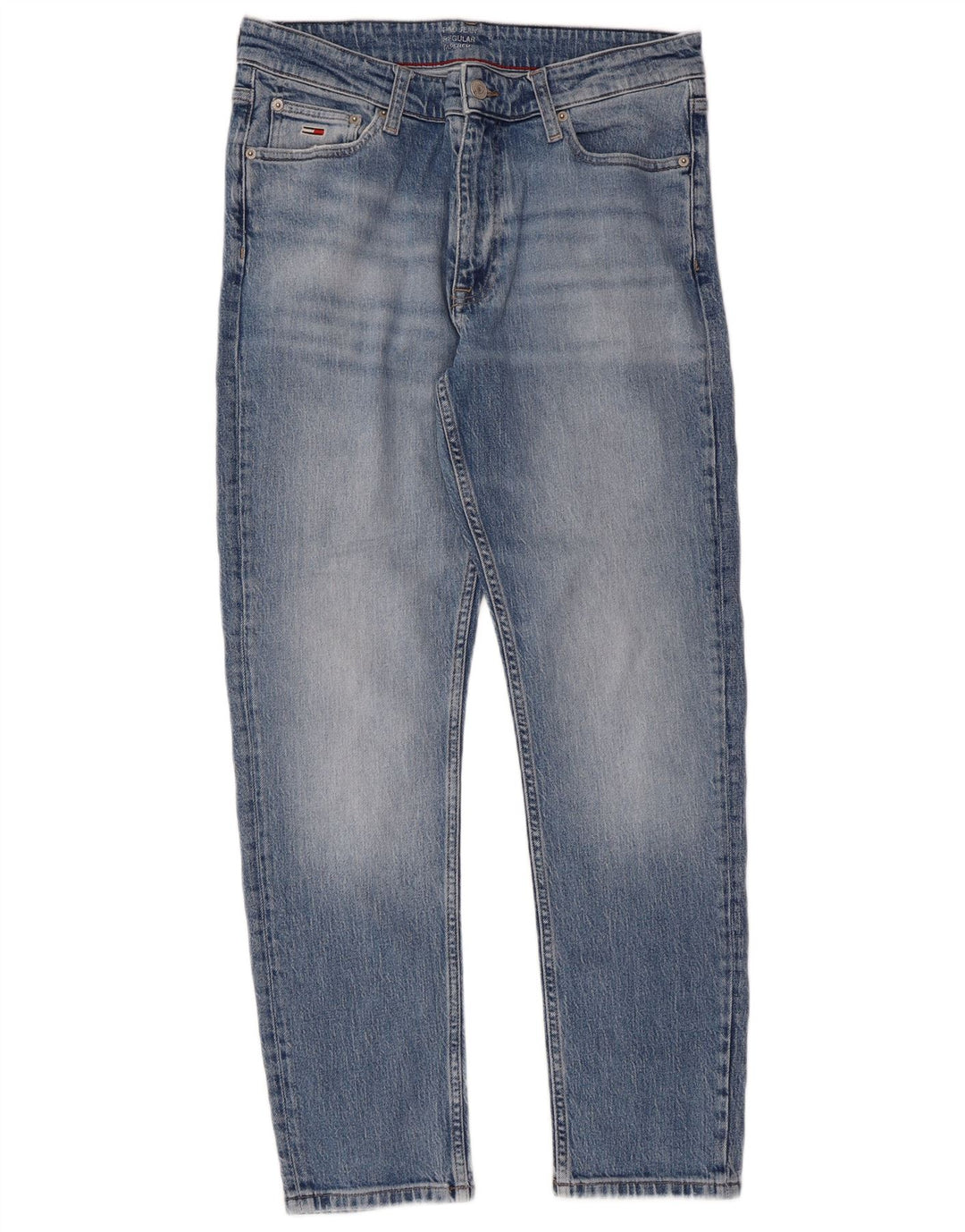 TOMMY HILFIGER Herre Regular Fit tilspidsede jeans W31 L29 blå bomuld