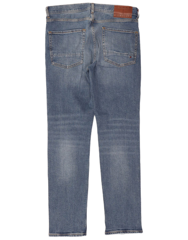 Tommy Hilfiger Herre Denton Straight Jeans W32 L30 Blå Bomuld