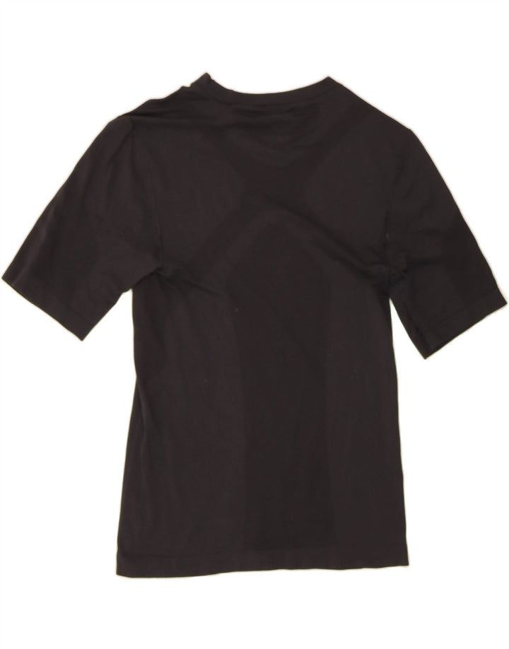 ADIDAS Womens T-Shirt Top UK 14 Large Black Nylon Vintage Adidas and Second-Hand Adidas from Messina Hembry 