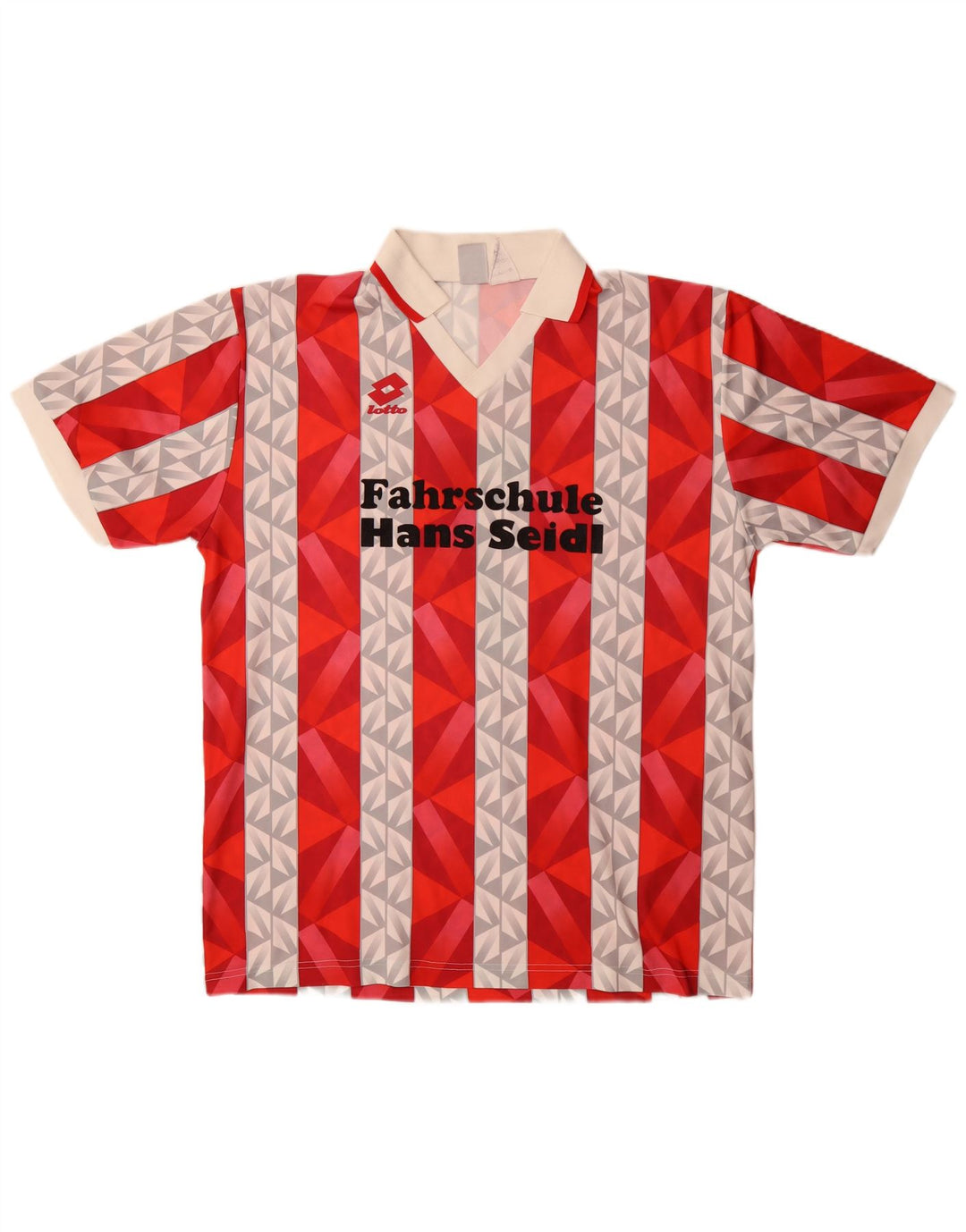 Lotto Herre grafisk poloskjorte 2XL rødstribet polyester