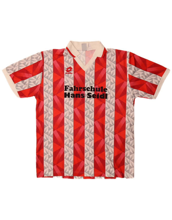 Lotto Herre grafisk poloskjorte 2XL rødstribet polyester