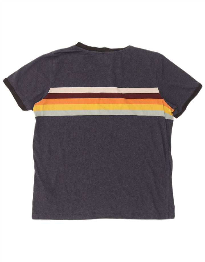 Superdry T-shirt til mænd, medium marineblå farveblok